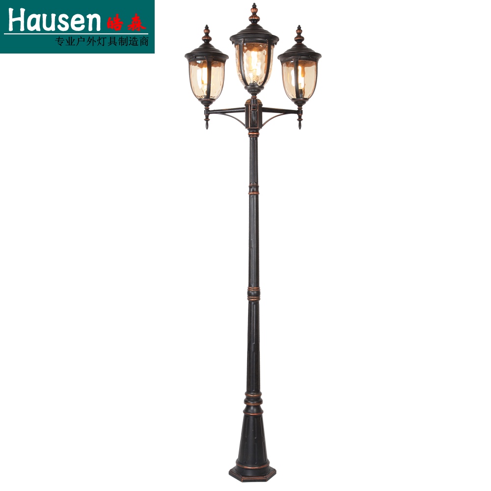 2.4米 三头 欧式白炽灯 荧光灯景观路灯庭院灯